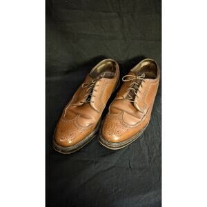 Men’s Vintage Florsheim Imperial Brown Leather Wingtip Brogues Dress Shoes 11 D